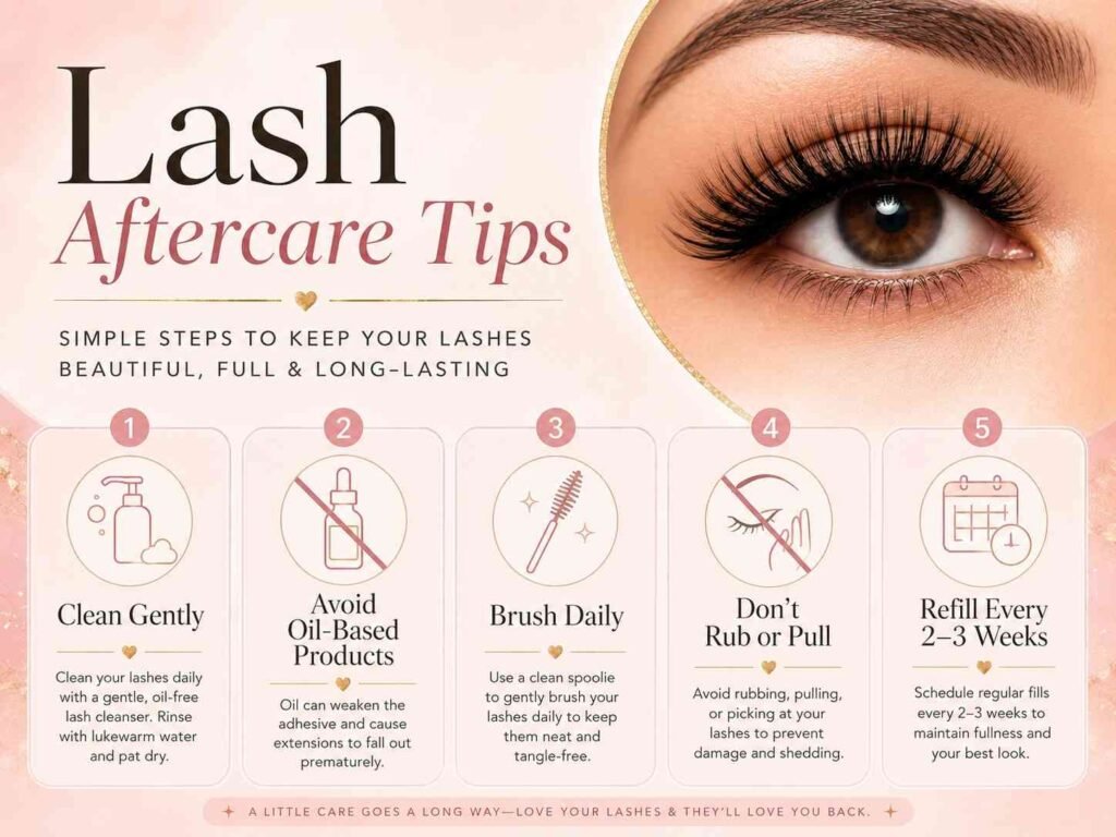 Eyelash Extension Aftercare Tips