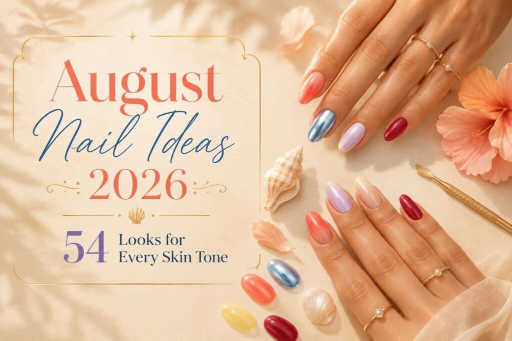 August Nail Ideas 2026 54 Looks for Every Skin Tone
