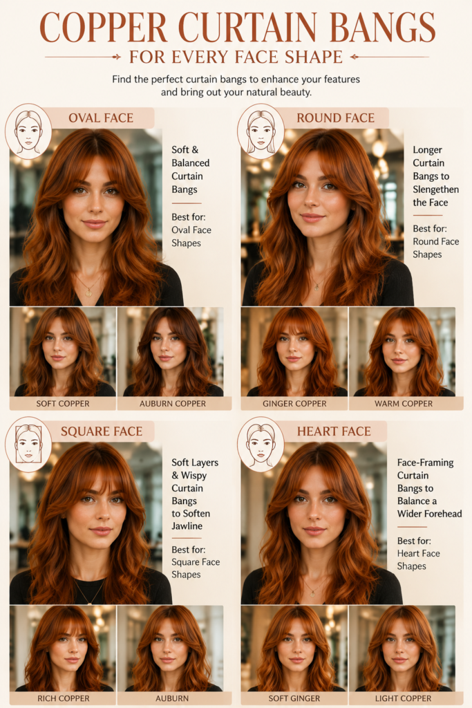 What Are Copper Curtain Bangs and Why Are They Trending